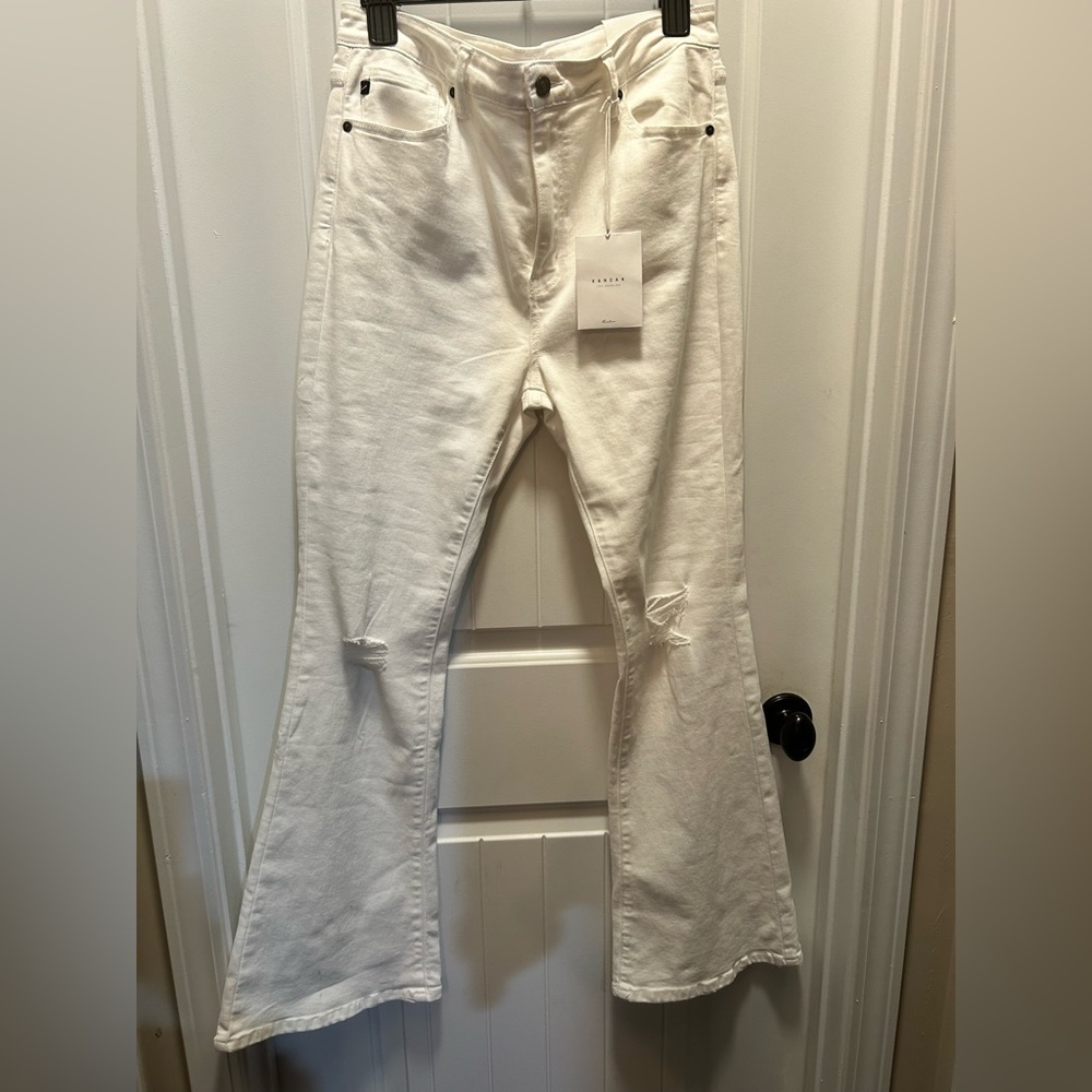 Kancan petite high rise flare jeans
